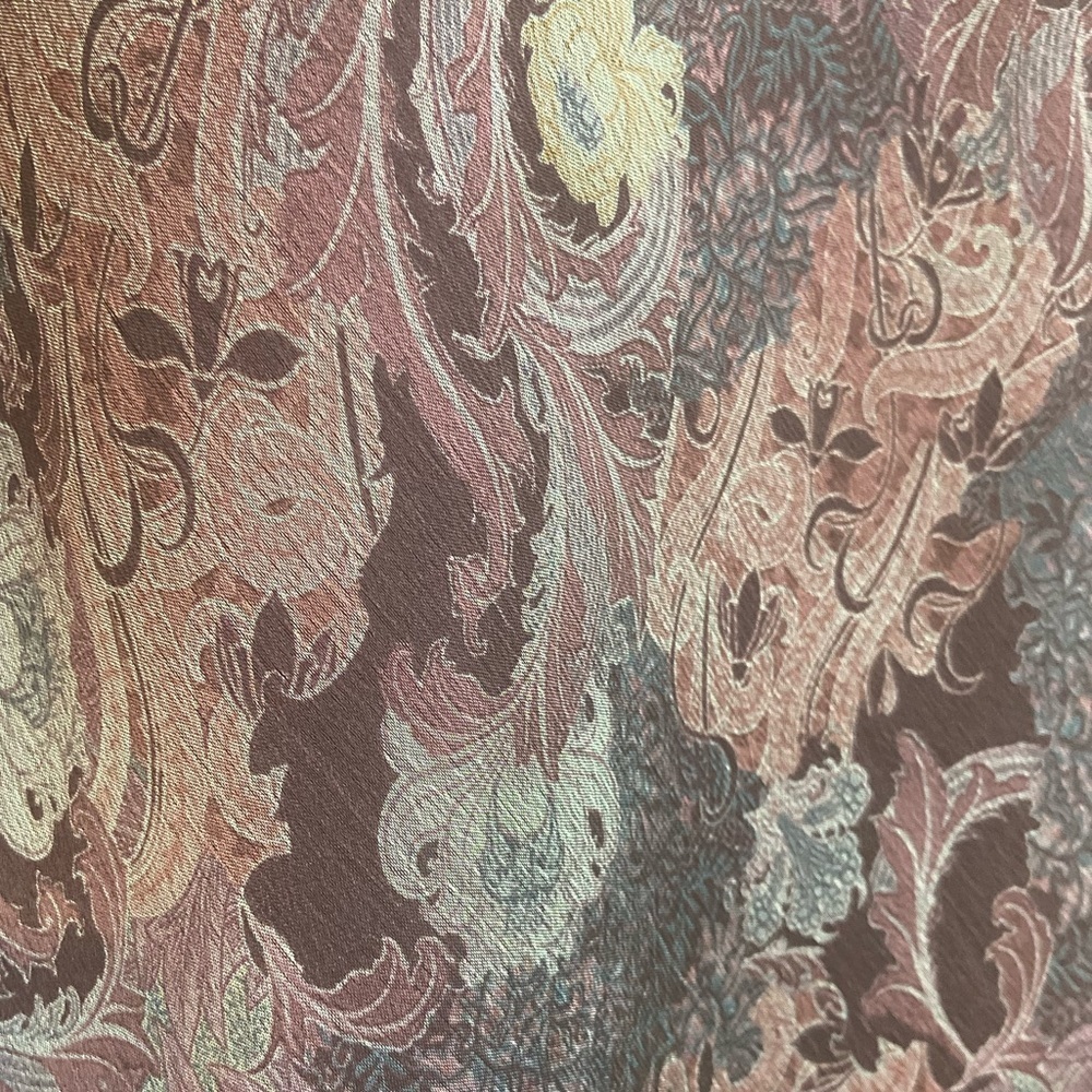 R&M Richards~Floral Sheer Layered Dress~Short Bell Sleeve~Vintage~Lined~Size 10P - Picture 4 of 11